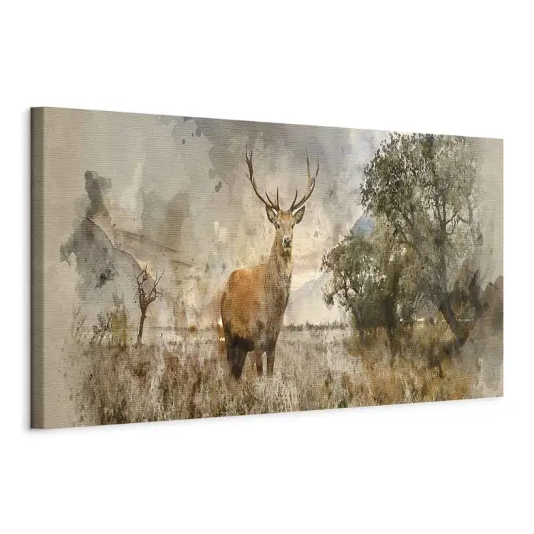 Aquarell-Hirsch