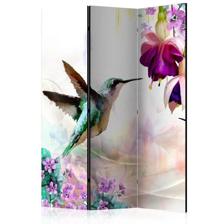 Paravent Hummingbirds and Flowers [Room Dividers]
