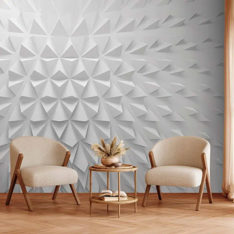 Tetraeder - 3D-Optikperspektive in hellen Tönen