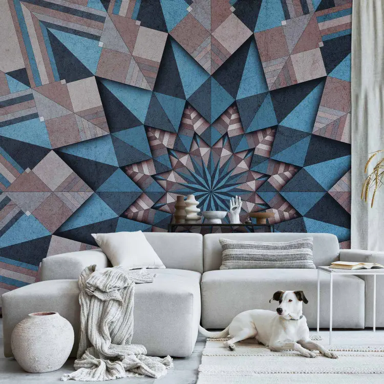 Mandala - Orientalisches Motiv mit sternförmigem geometrischem Muster