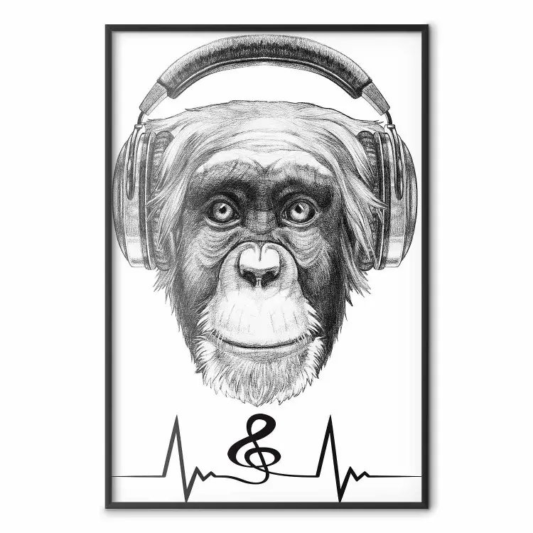 Musikalischer Puls - Schwarz-weiße musikalische Komposition