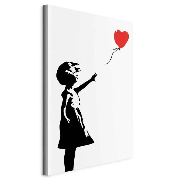 Mädchen mit Luftballon vertikal