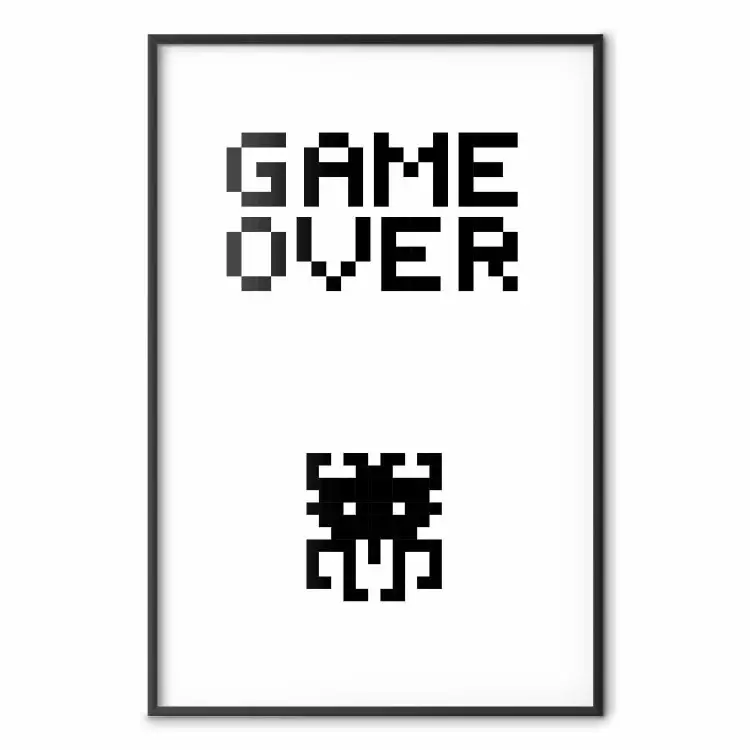 Spiel vorbei - Pixelkomposition mit englischer Beschriftung