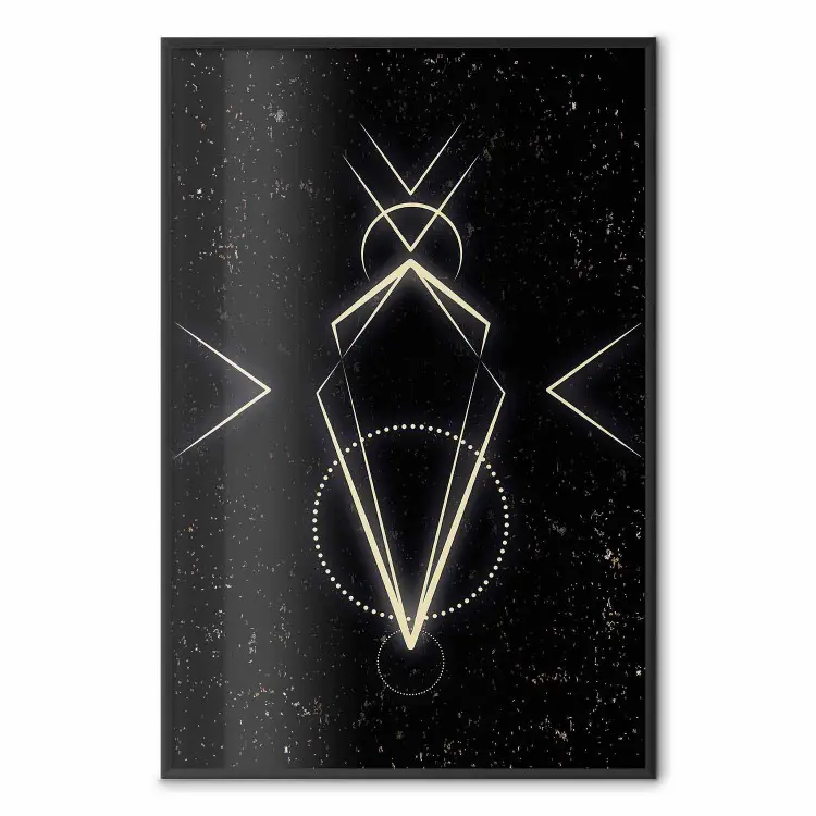 Metaphysisches Symbol - Goldene geometrische Komposition