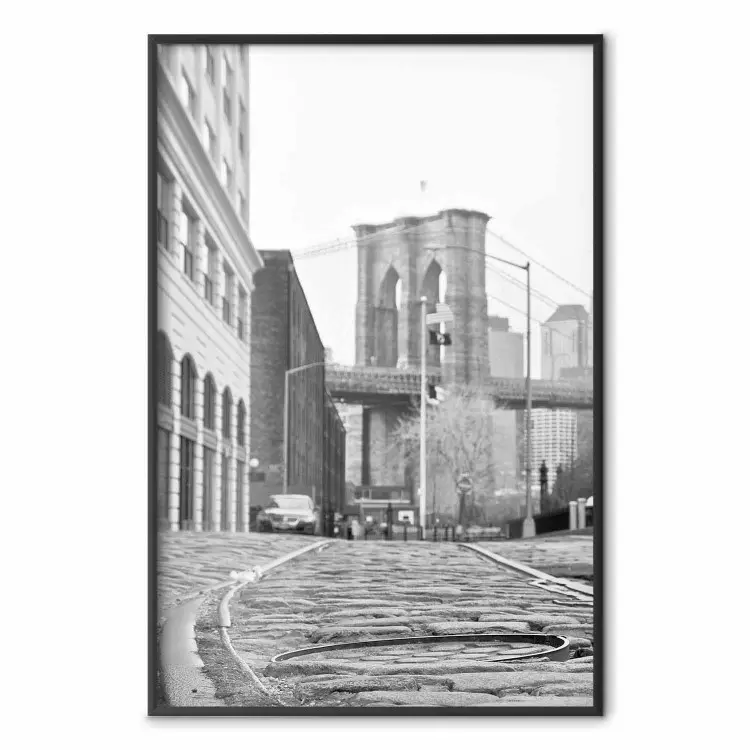 Brooklyn Bridge - Schwarz-weiße Komposition mit New York Architektur