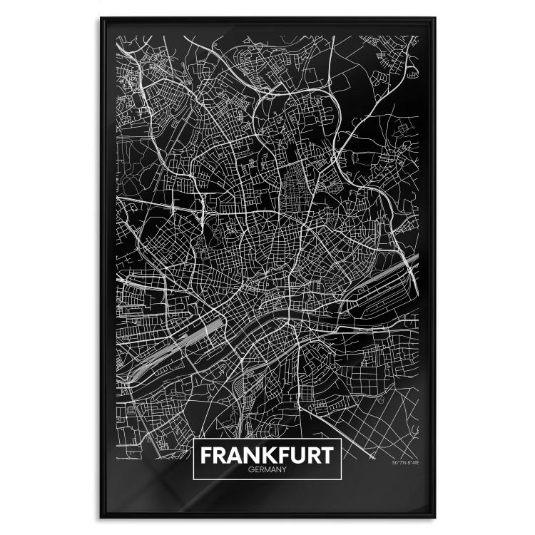 Poster Dark Map of Frankfurt [Poster]