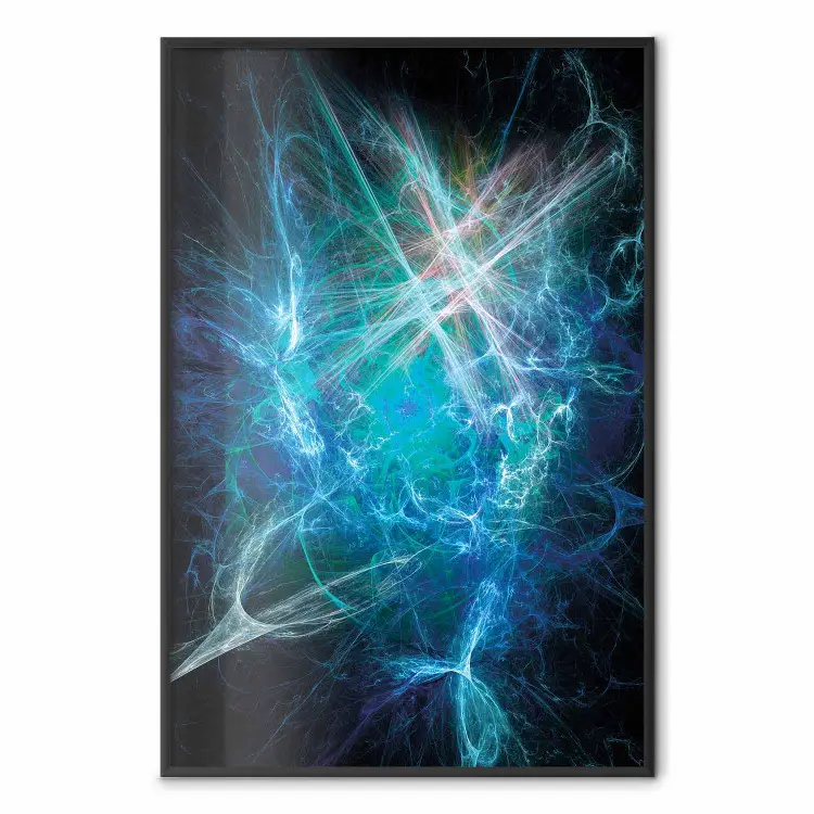 Supernova - Moderne Abstraktion mit blauen Lichtern