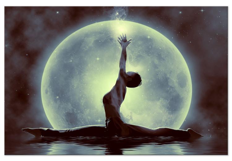 Leinwandbild Mond-Nymphe - mystisches Motiv mit Ballerina, Wasser und Mond