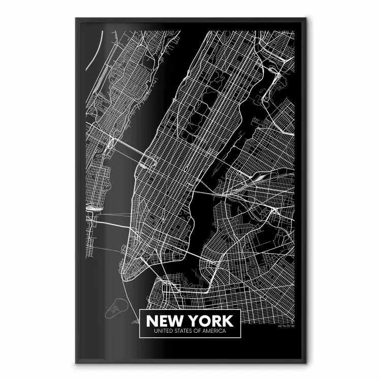 Stadtkarten-Negative: New York