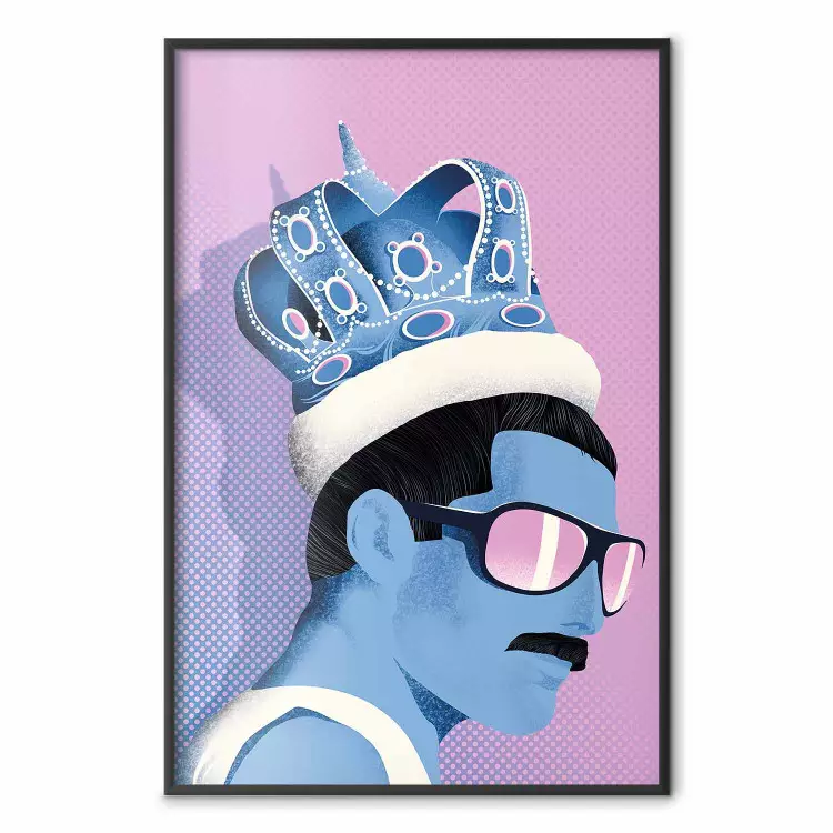 Freddie - fantasievolles Porträt eines Mannes mit Krone und Brille