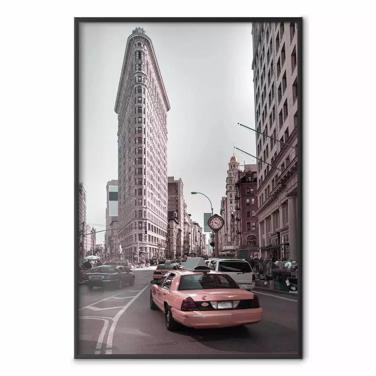 Stadtbewegung - Architektur der Stadt New York vor Autokulisse