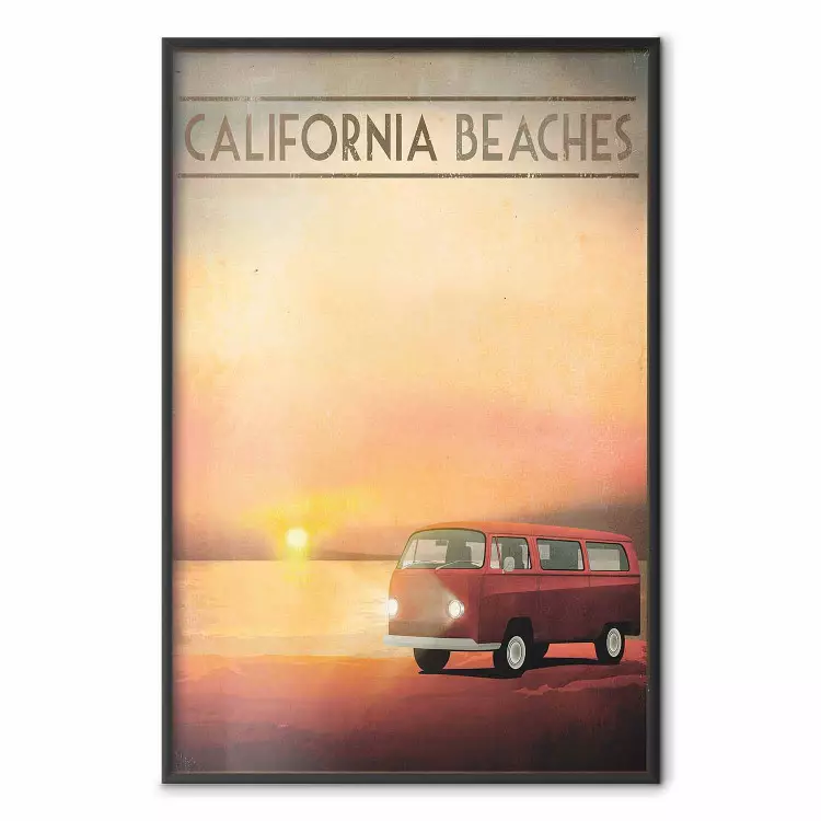 Kalifornische Strände - Auto bei Sonnenuntergang