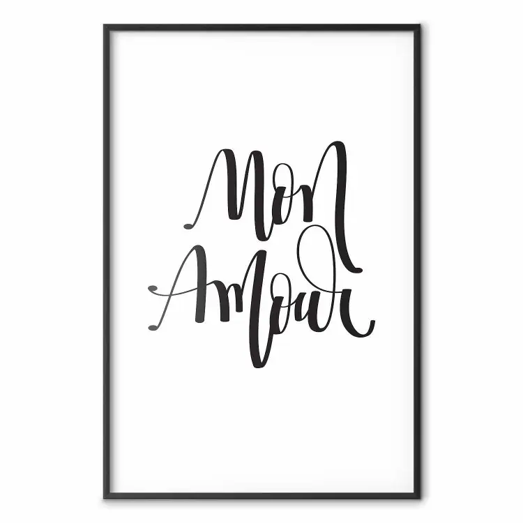 Mon Amour - Französische Schrift
