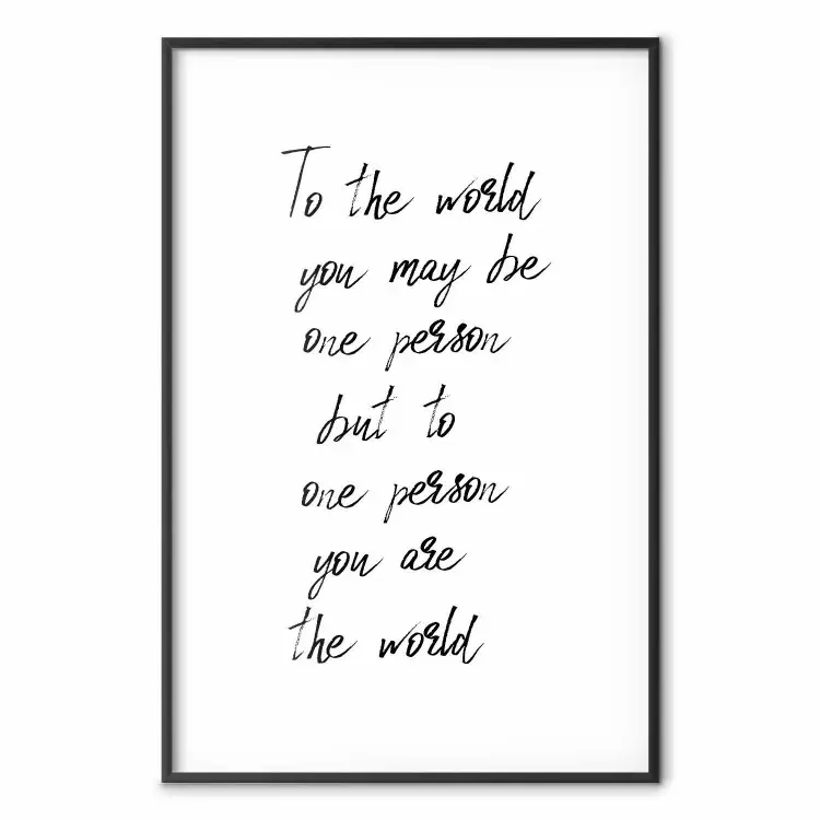 Du bist meine Welt - Englischer Zitattext