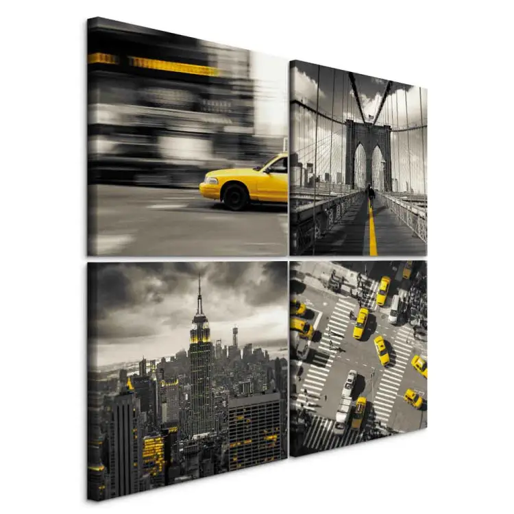 Gelbes New York (4-teilig)