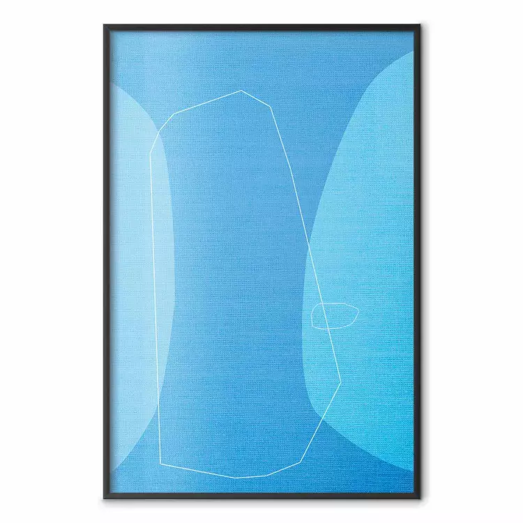 Formen des Blaus - Abstrakte blaue Komposition aus Figuren und Linien