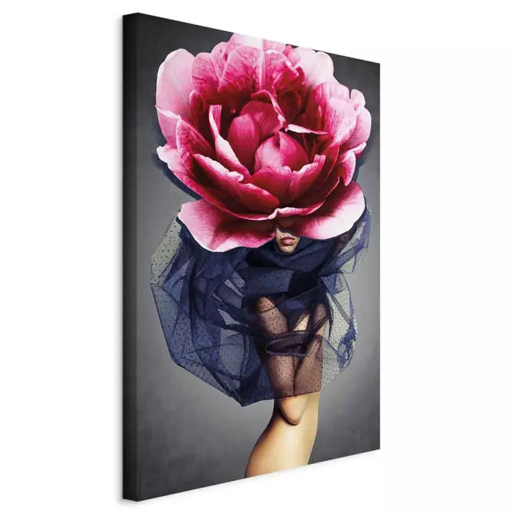 Blumenfrau (1-teilig) Hochformat - Eklektische Pfingstrose