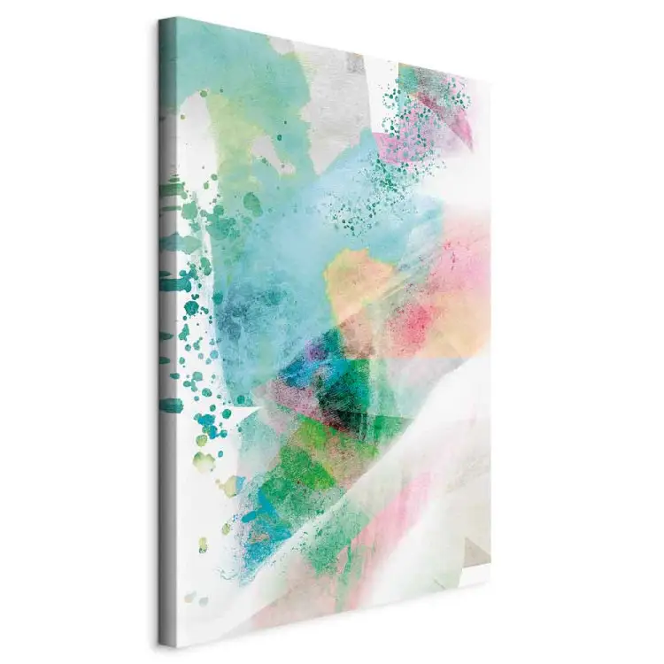 Aquarell-Mosaik Hochformat - fröhliche bunte Abstraktion