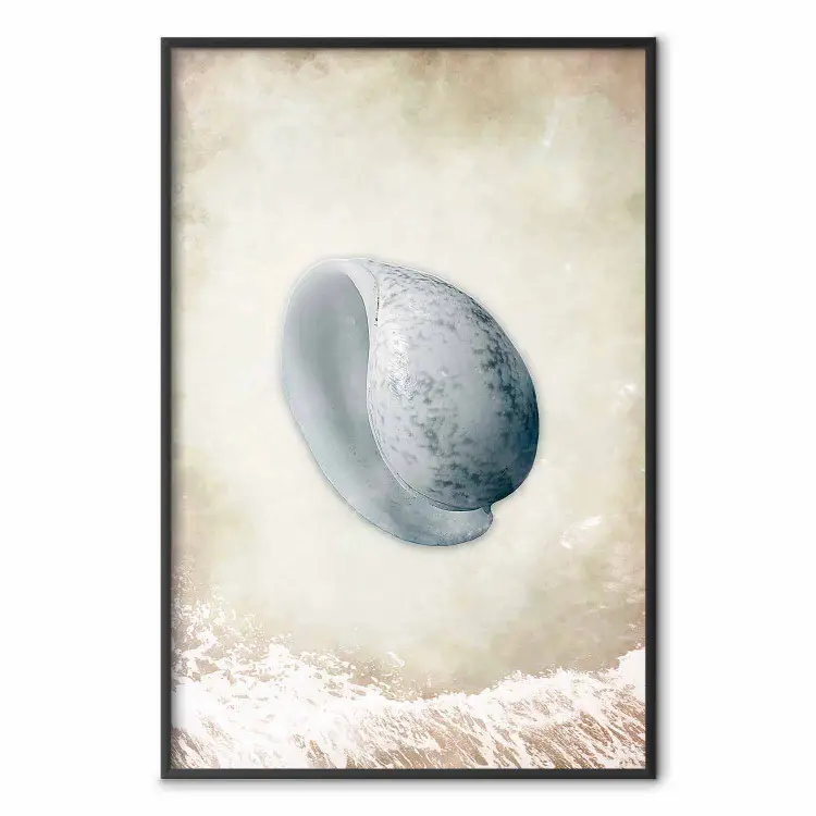 Flut - Meereslandschaftskomposition von Muscheln am Strand und Welle