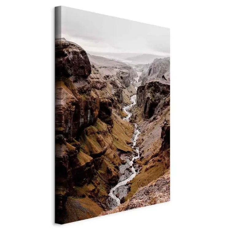 Fluss der Zeit Hochformat - Fluss- und Berglandschaft
