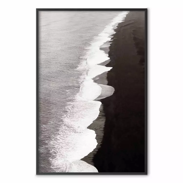 Gleichgewicht der Gegensätze - Monochrome Meer-Strand-Landschaft