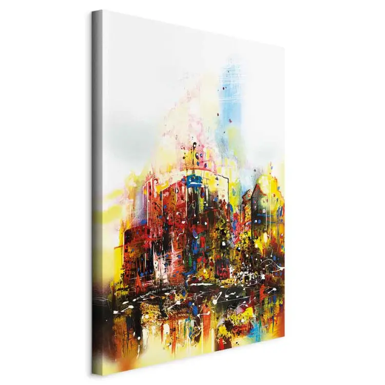 Bunte Reise Hochformat - Bunte abstrakte Stadtansicht
