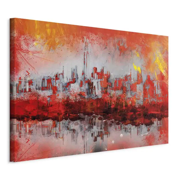 Manhattan Sunset Breitformat - Stadtlandschaftsabstraktion