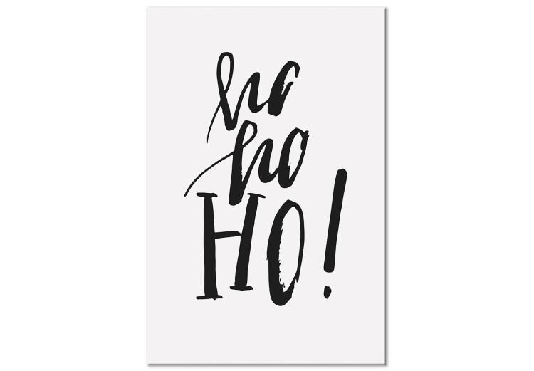 Leinwandbild Ho, ho, ho! - Wintergrafik mit Text auf Englisch