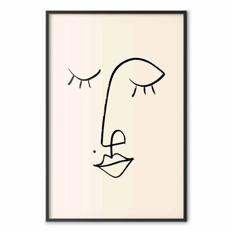 Flirty Mole - Gesicht auf hellem Hintergrund im abstrakten Stil