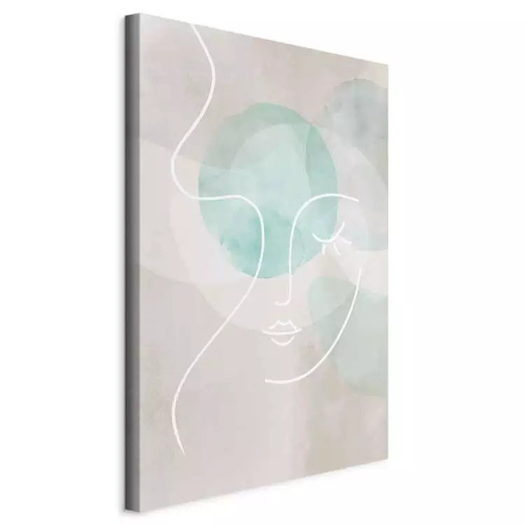 Romantischer Gedanke (1-teilig) Hochformat - Linienkunst