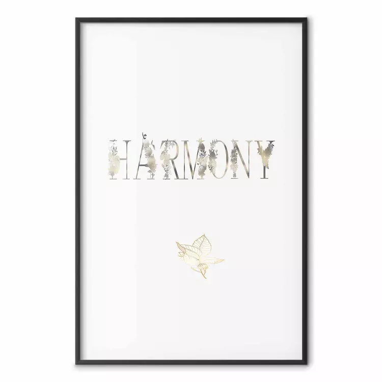 Harmonie - Goldene Schrift auf Hell