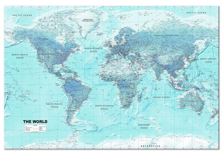 Wandbild XXL World Map: Sky Blue World [Large Format]