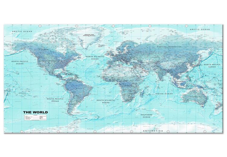 Wandbild XXL World Map: Sky Blue World II [Large Format]