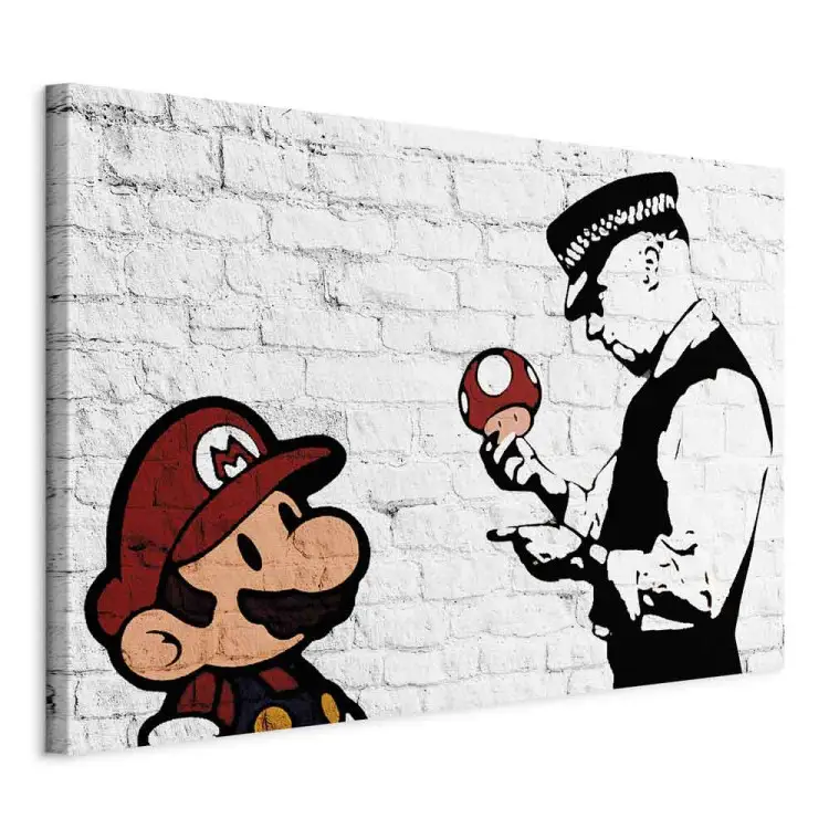 Banksy auf Ziegelstein