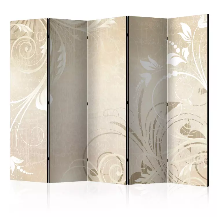 Symphonie der Sinne II (5-teilig) - Beige Blumenornamente