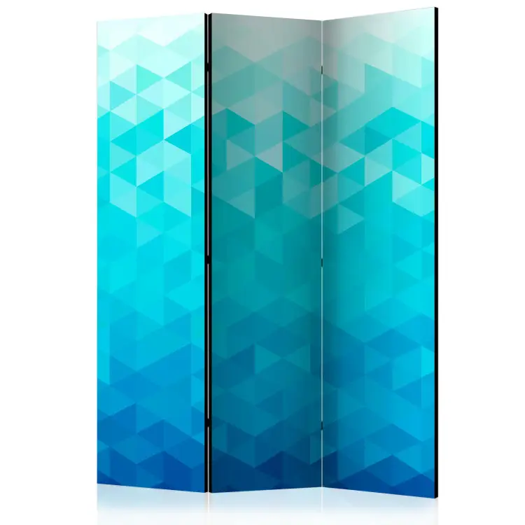 Azurblauer Pixel - Geometrischer Hintergrund in Blau