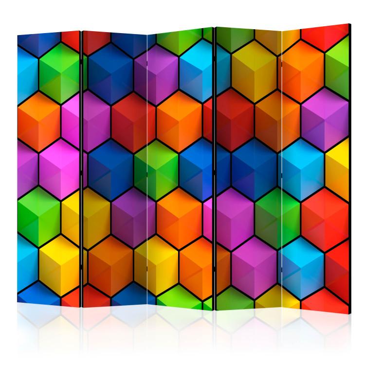 Paravent Rainbow Geometry II [Room Dividers]