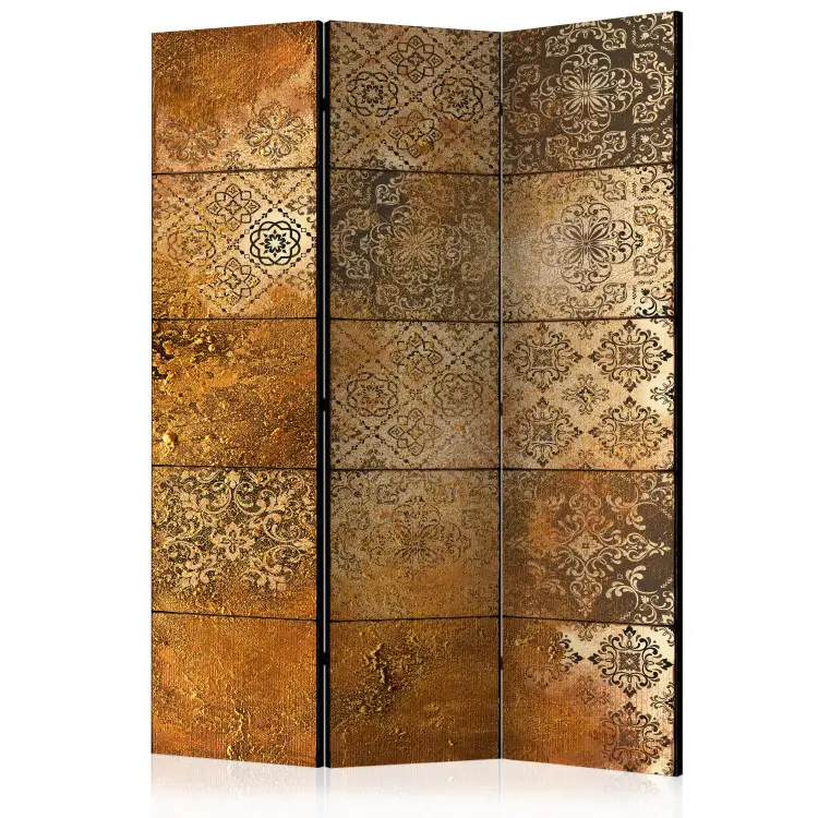 Alte Fliesen - Orientalische Mandala in goldenen Tönen