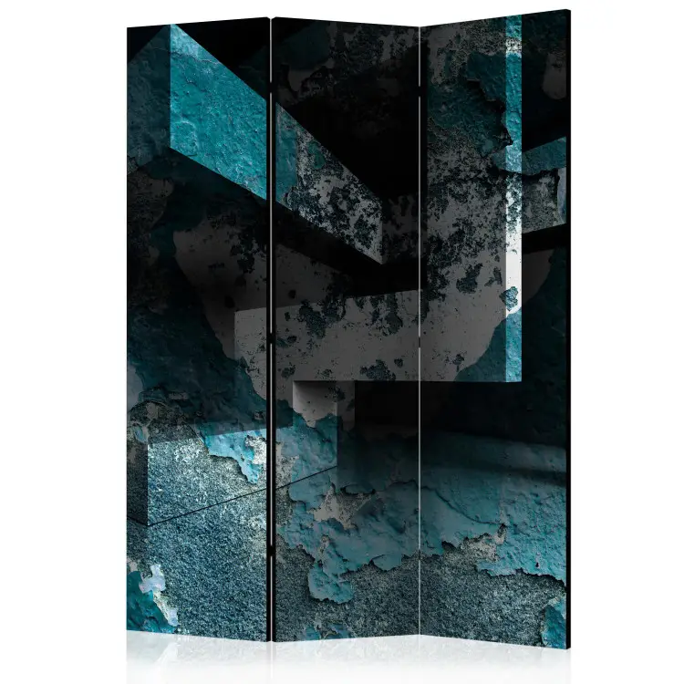Azurblaue Geometrie - Illusion mit blauen Nuancen