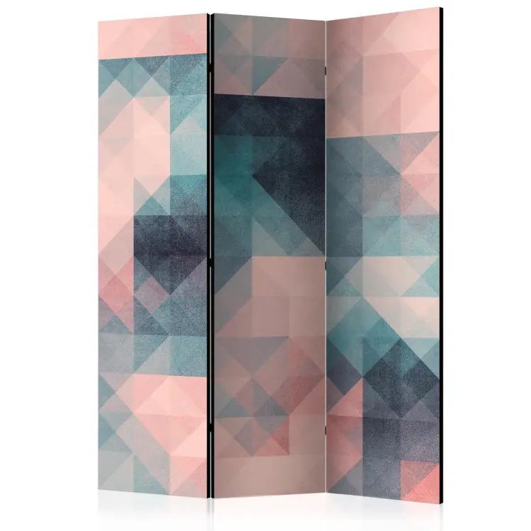 Pixel Grün-Rosa - Muster im geometrischen Design