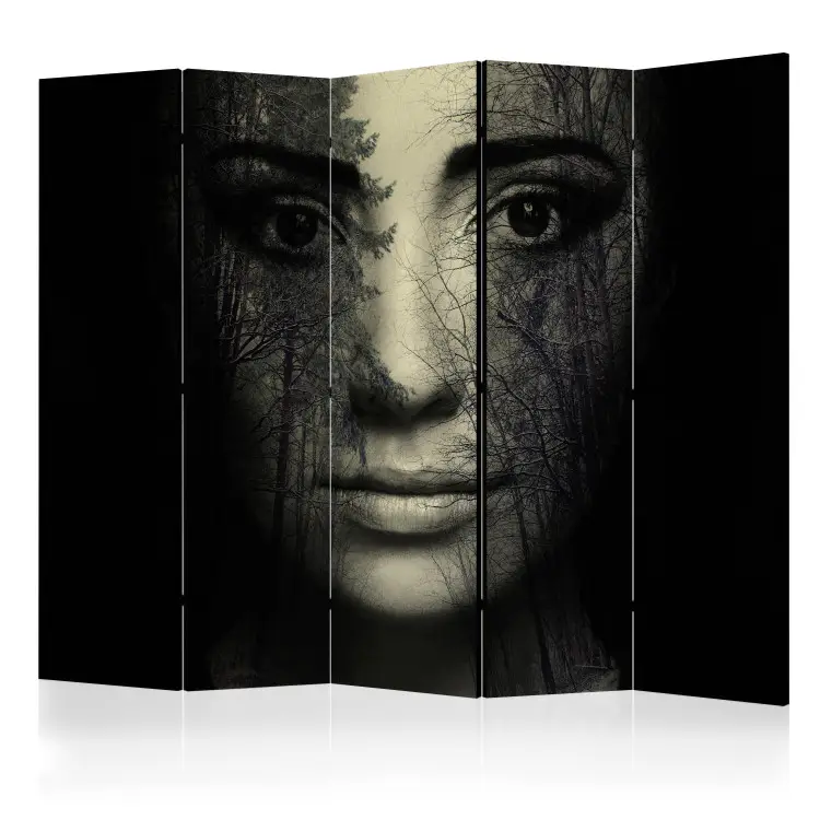 Waldmaske II - Gesicht einer Frau und Wald