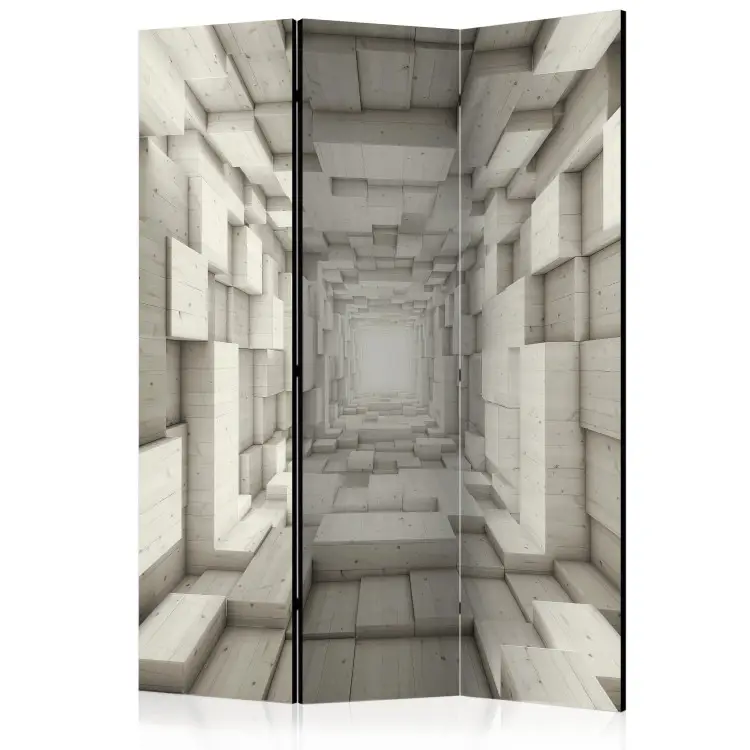Aufzug II - Heller Tunnel mit Figuren