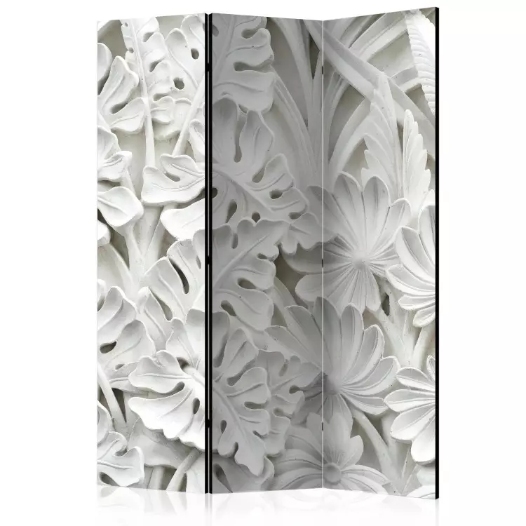 Naturkunst (3-teilig) - Komposition aus weißen Blumenornamenten