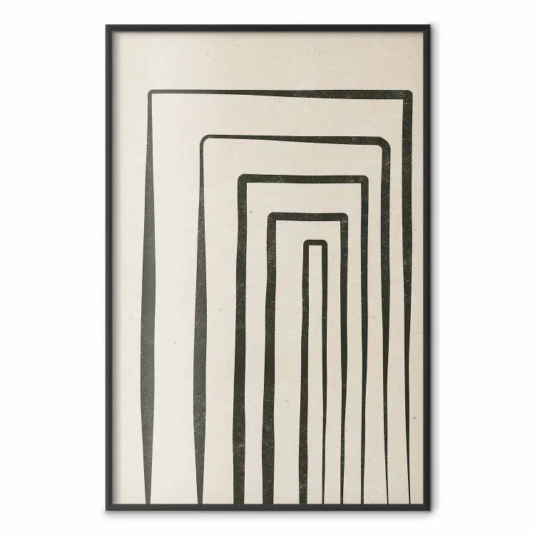 Hohe Säulen - Schwarze Linienmuster in abstraktem Stil