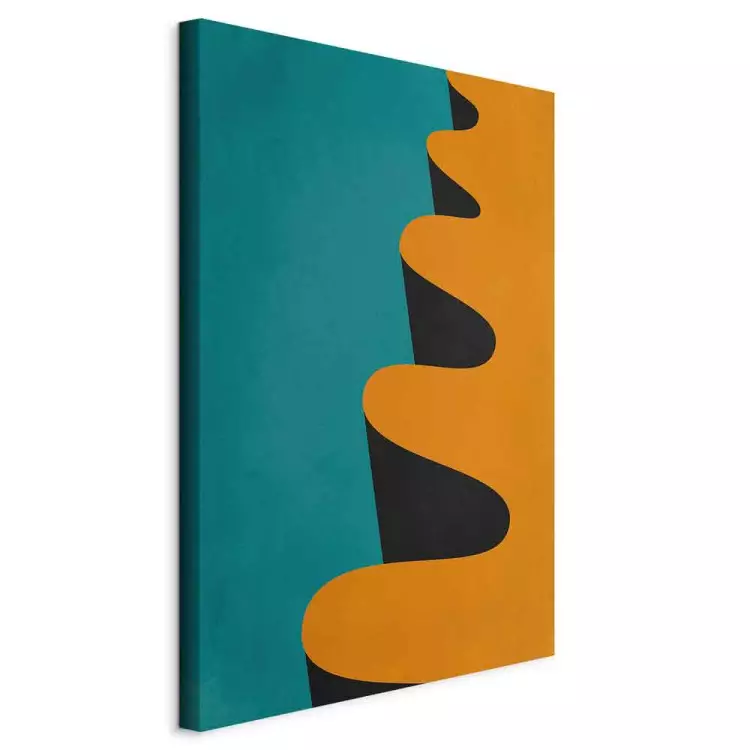 Modernistische, orangefarbene Welle - geometrische Abstraktion