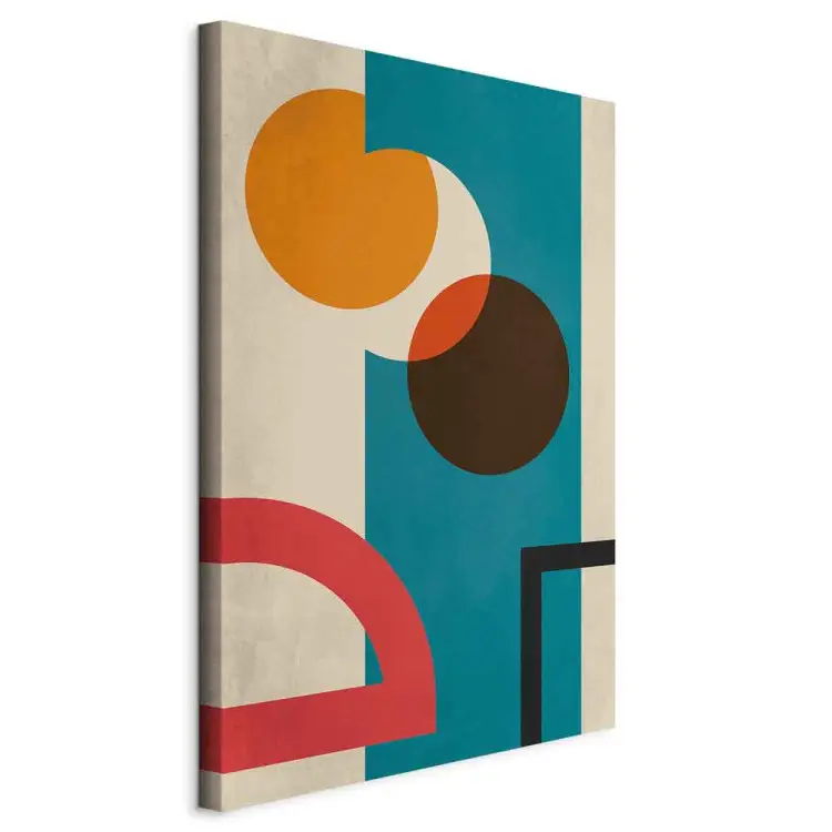 Farbige Geometrie - modernistische Abstraktion mit bunten Figuren