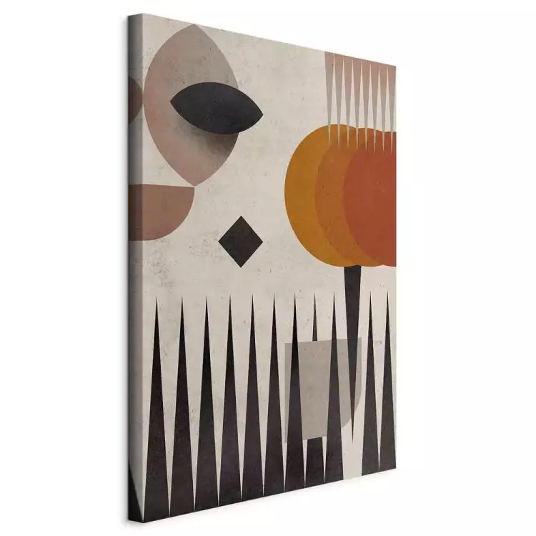Naturformen - Abstrakte, geometrische Landschaft mit Bergen und Himmel