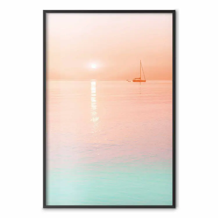 Sommerliche Fahrt - Pastelllandschaft des Meeres bei Sonnenuntergang