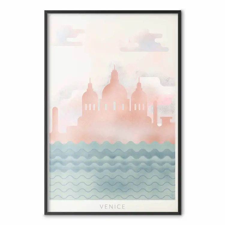 Frühling in Venedig - Pastellmeerlandschaft vor Architekturhintergrund