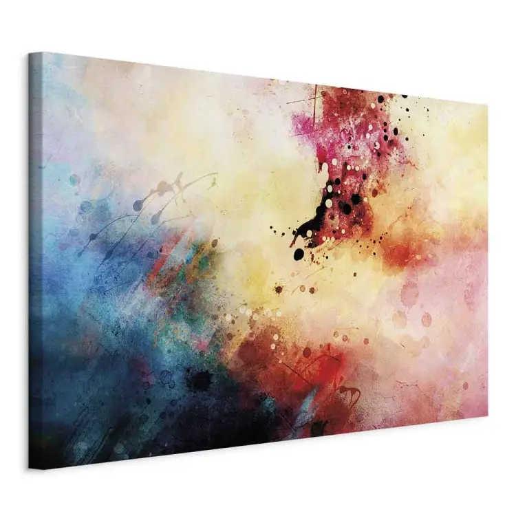 Symphonie der Farben Breit - Abstraktes buntes Aquarell
